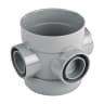 OsmaSoil Ring Seal System Bossed Pipe Double Switch 110mm Grey
