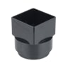 Osma SquareLine Outlet Adaptor-Square to Round 61mm Dia Black