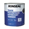 Ronseal Trade Polyurethane Satincoat Varnish 2.5 Litres Clear