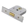 Eurospec Flat Bathroom Deadlock 76mm Backset Satin Chrome