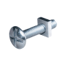 Rawlplug Roofing Bolt & Nut 50 x 6mm Bright Zinc Plated Pack of 25
