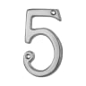 Carlisle Brass Numeral '5' Face Fix Number 76mm Satin Chrome