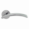 Serozzetta Tres Lever Handle on Round Rose Polished Chrome