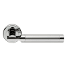 Serozzetta Azul Door Lever Round Rose Satin/Polished Chrome