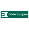 Slide To Open (left)' Sign 200mm x 50mm