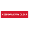 Keep Driveway Clear' Sign 200mm x 50mm