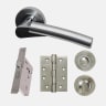 Neptune Privacy Door Handle Satin Chrome