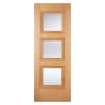 Amsterdam 3 Light Prefinished Oak Door 686 x 1981mm