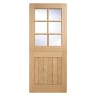 Cottage Stable 6 Light Unfinished Oak Door 813 x 2032mm