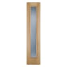 Sidelight 1 Light Frosted Unfinished Oak Door 457 x 2057mm