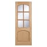 Riviera 6 Light Unfinished Oak Door 686 x 1981mm