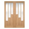 Coventry 3 Panel Pair Unfinished Oak Door 915 x 1981mm