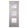 Amsterdam 3 Light Primed Plus Silk Grey Door 762 x 1981mm