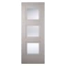 Amsterdam 3 Light Primed Plus Silk Grey Door 686 x 1981mm