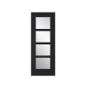 Vancouver 4 Light Prefinished Charcoal Black Door 726 x 2040mm