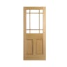 Downham 9 Light Unglazed Unfinished Oak Door 686 x 1981mm