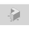 Marshalls Half Battered External Angled Kerb 305 x 255 x 125mm