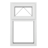 PVC-U Top Hung Window 610 x 1115 mm White