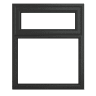 PVC-U Top Hung Window 1190 x 965mm Grey/White