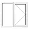 PVC-U RH Side Hung Window 905 x 965 mm White