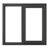 PVC-U RH Side Hung Window 1190 x 1040mm Grey/White