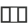 PVC-U L&RH Side Hung Window  1770 x 1040mm Grey/White