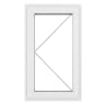 PVC-U LH Side Hung Window 610 x 1040 mm White