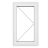 PVC-U RH Side Hung Window 610 x 1040 mm White