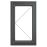 PVC-U LH Side Hung Window 610 x 1040 mm Grey/White