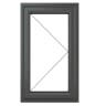 PVC-U RH Side Hung Window 610 x 1040 mm Grey/White