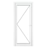 PVC-U Single Door Clear Glazed Left Hand 840 x 2090 mm White