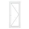 PVC-U Single Door Clear Glazed Right Hand 840 x 2090 mm White