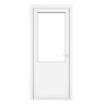 PVC-U Single Door 1 Panel Clear Glazed Left Hand 840 x 2090 mm White