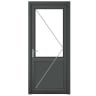 PVC-U Single White Door 1 Panel Clear Glazed Right Hand 890 x 2090mm