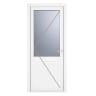 PVC-U Single Door 1 Panel Obscure Glazed Left Hand 840 x 2090 mm White