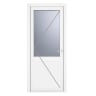 PVC-U Single Door 1 Panel Obscure Glazed Left Hand 920 x 2090 mm White