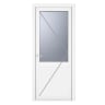 PVC-U Single Door 1 Panel Glazed Right Hand 840 x 2090 mm White