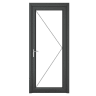 PVC-U Single Door Glazed Right Hand 840 x 2090 mm Grey/White