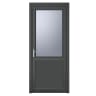 PVC-U Single Door 1 Panel Glazed Right Hand 840 x 2090 mm Grey/White