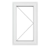 PVC-U RH Side Hung Window 610 x 1190 mm White