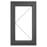 PVC-U LH Side Hung Window 610x1190mm Grey/White