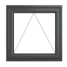 PVC-U Top Opener Window 610 x 610 mm Grey/White