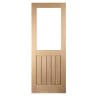 JEWSON FSC Oak Cottage 1 Panel Clear Glazed door 762 x 1981mm