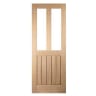 JEWSON FSC Oak Cottage 2 Panel Clear Glazed Door 838 x 1981mm