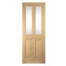 Kermos FSC Oak Regency Door 2 Panel Clear Glazed 686 x 1981mm