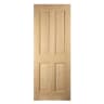 Jewson FSC Oak Regency Door 4-Panel FD30 Fire Check 762mm x 1981mm