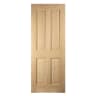 Jewson FSC Oak Regency Door 4-Panel FD30 Fire Check 686mm x 1981mm