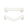 Bathex Ashby ABS Plastic Ribbed Straight Grab Rail 450mm White