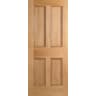 4 Panel Unfinished Oak Door 762 x 1981mm