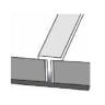 Showerall Aluminium Extrusion Join 2450 x 30 x 11mm Bright Silver